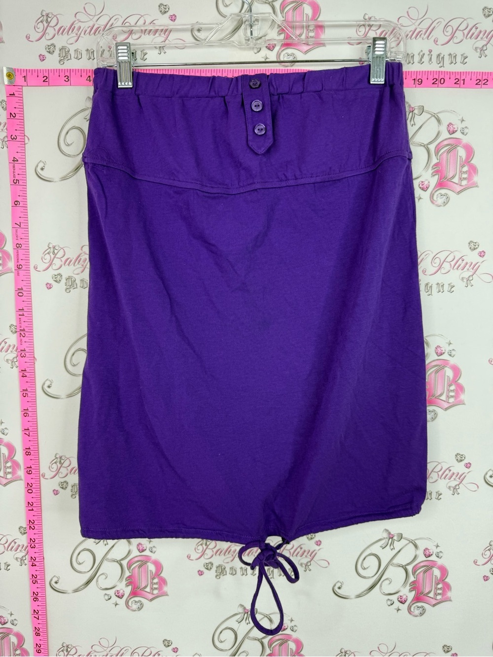 Seductions tube top y2k strapless Women's Purple Drawstring Hem Tank Top